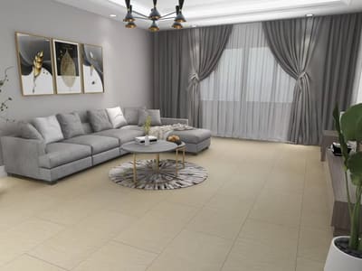 Restored stone floor after professional work